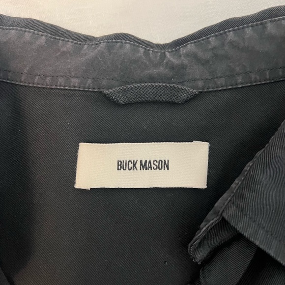 Buck Mason Draped Twill Shirt (Black/Sz Medium) - Picture 3 of 8